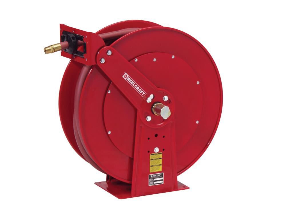 1 In. x 50 Ft. Spring Retractable Hose Reel with Hose Steel D84050 OLP