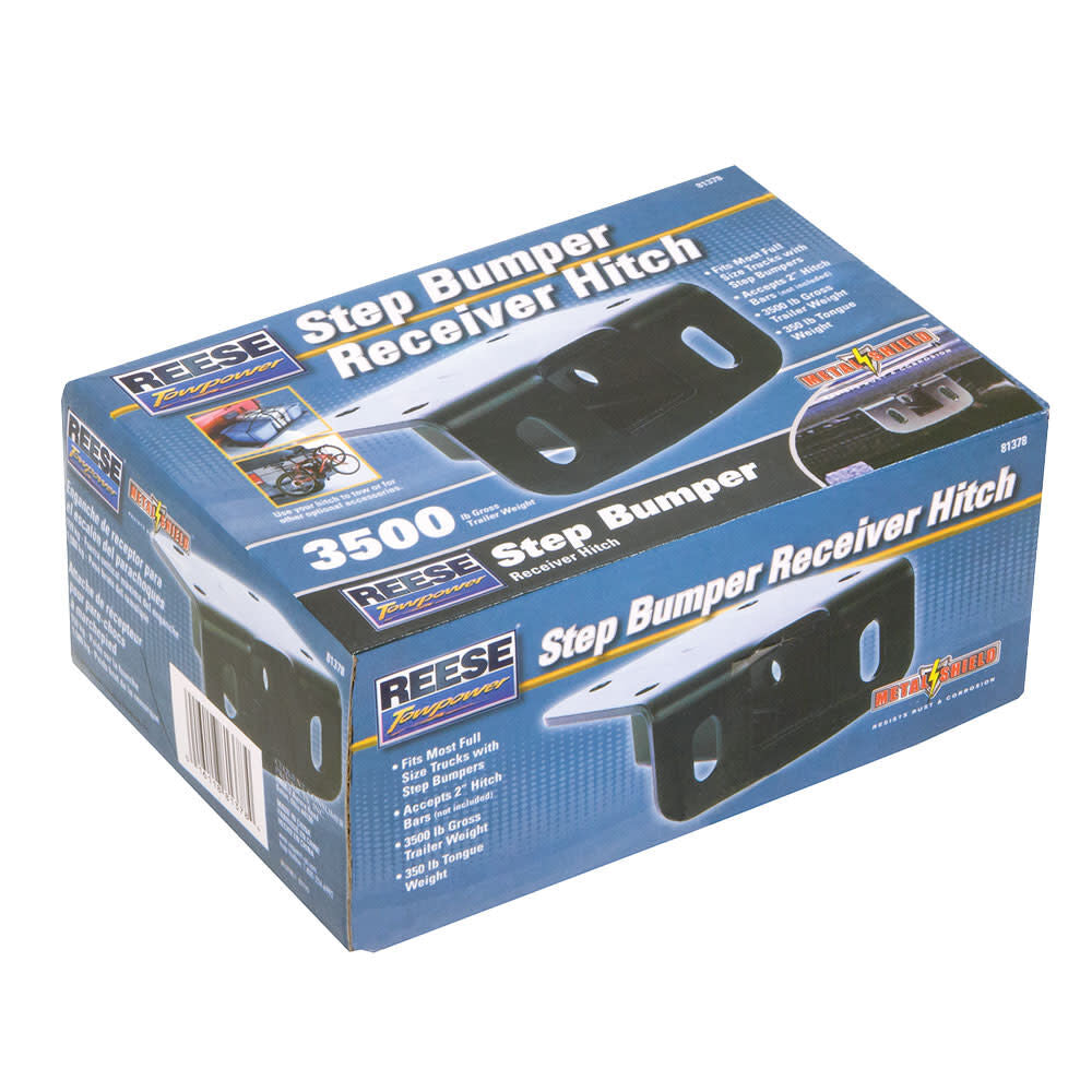 3500 lbs Black Step Bumper Trailer Hitch 8311631