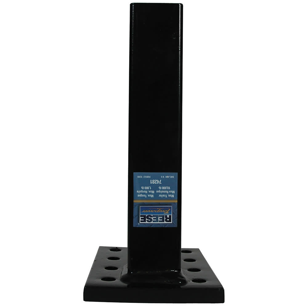 7.75in 10000 lbs Black Steel Pintle Hook Mounting Plate 8312431