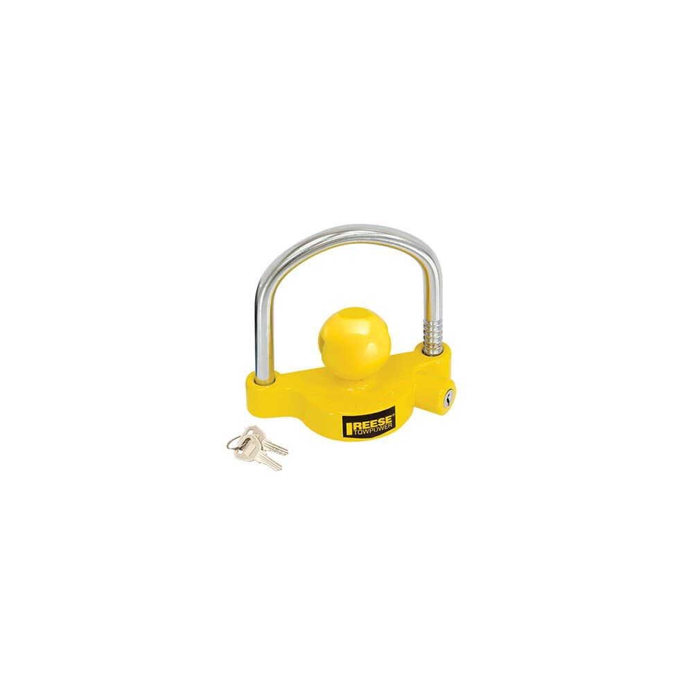 Steel Universal Fit Trailer Coupler Lock with Two Keys 72783