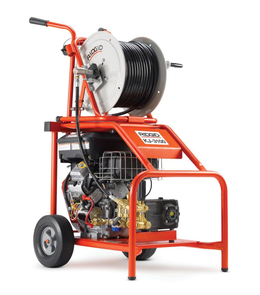 KJ-3100 Portable Water Jetter 3000 PSI 5.5 GPM with Hose Reel 37413