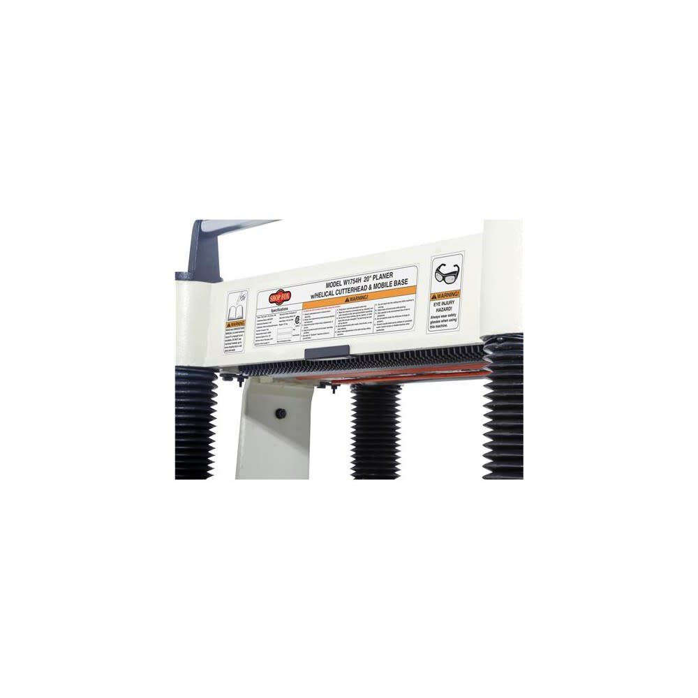 240V 5HP 20in Planer with Mobile Base & Cutterhead W1754H