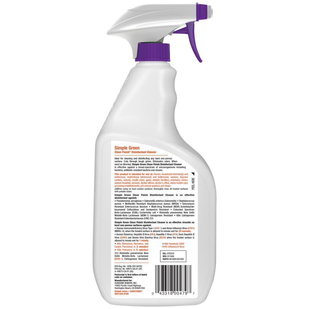 Clean Finish Disinfectant Cleaner 32Oz 676-2810001201032
