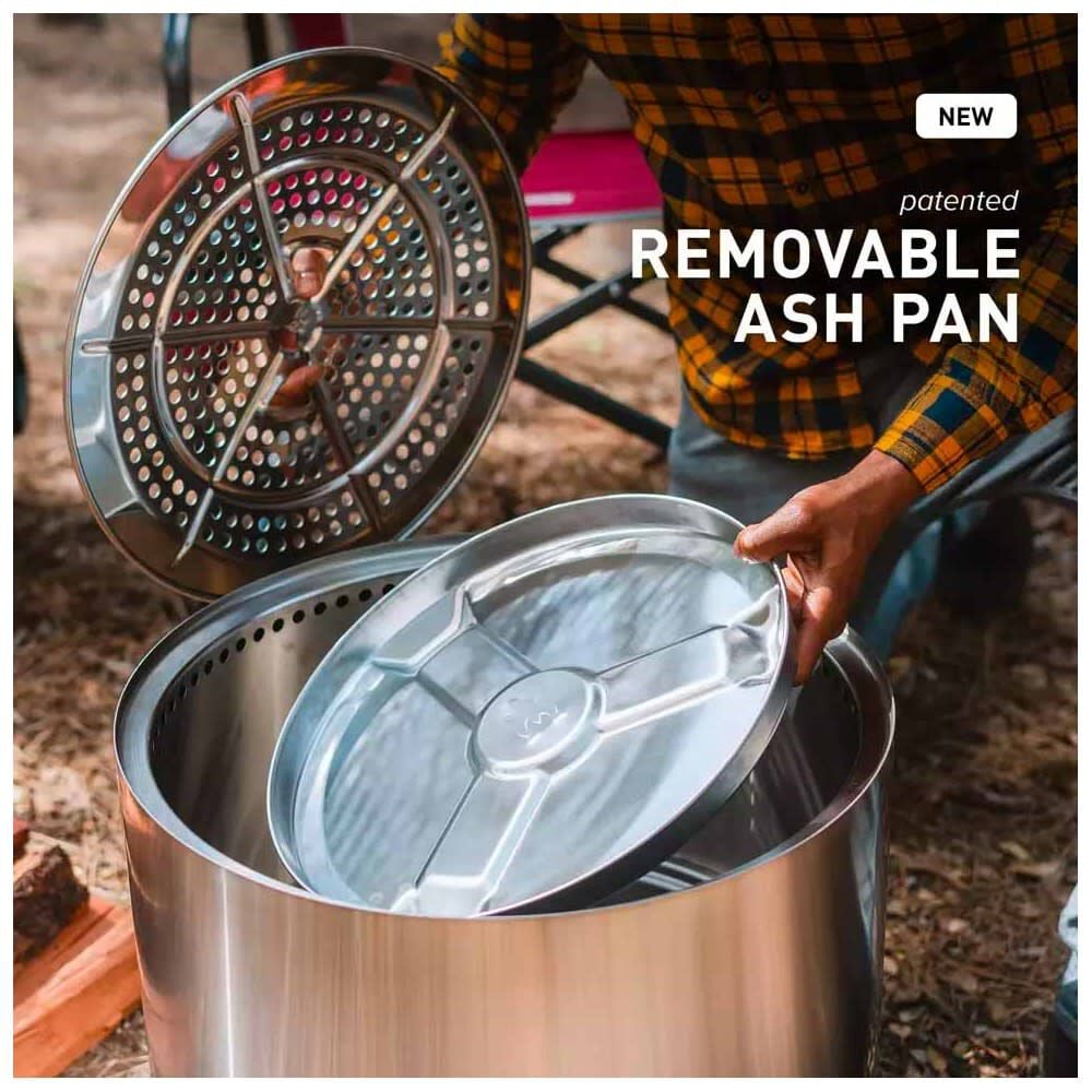 Bonfire 2.0 19 in Stainless Steel Wood Burning Fire Pit with Stand SSBON-SD-2.0