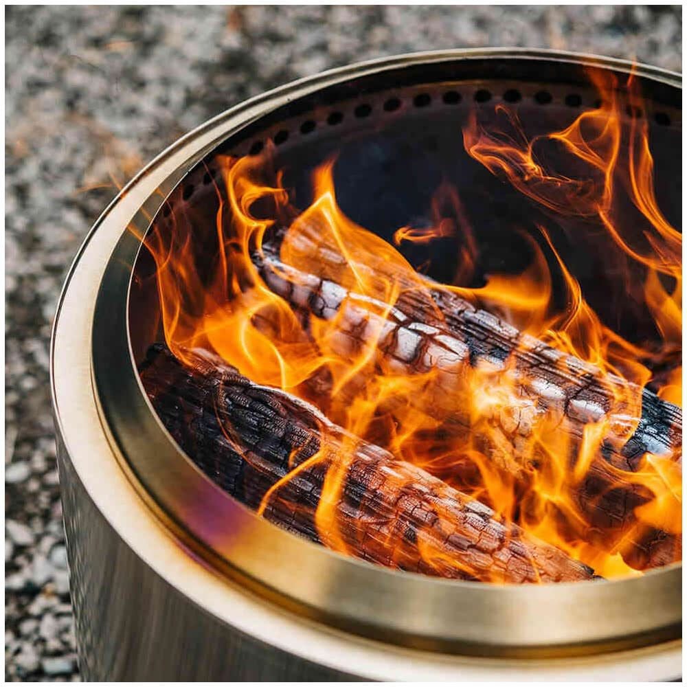 Bonfire 2.0 19 in Stainless Steel Wood Burning Fire Pit with Stand SSBON-SD-2.0