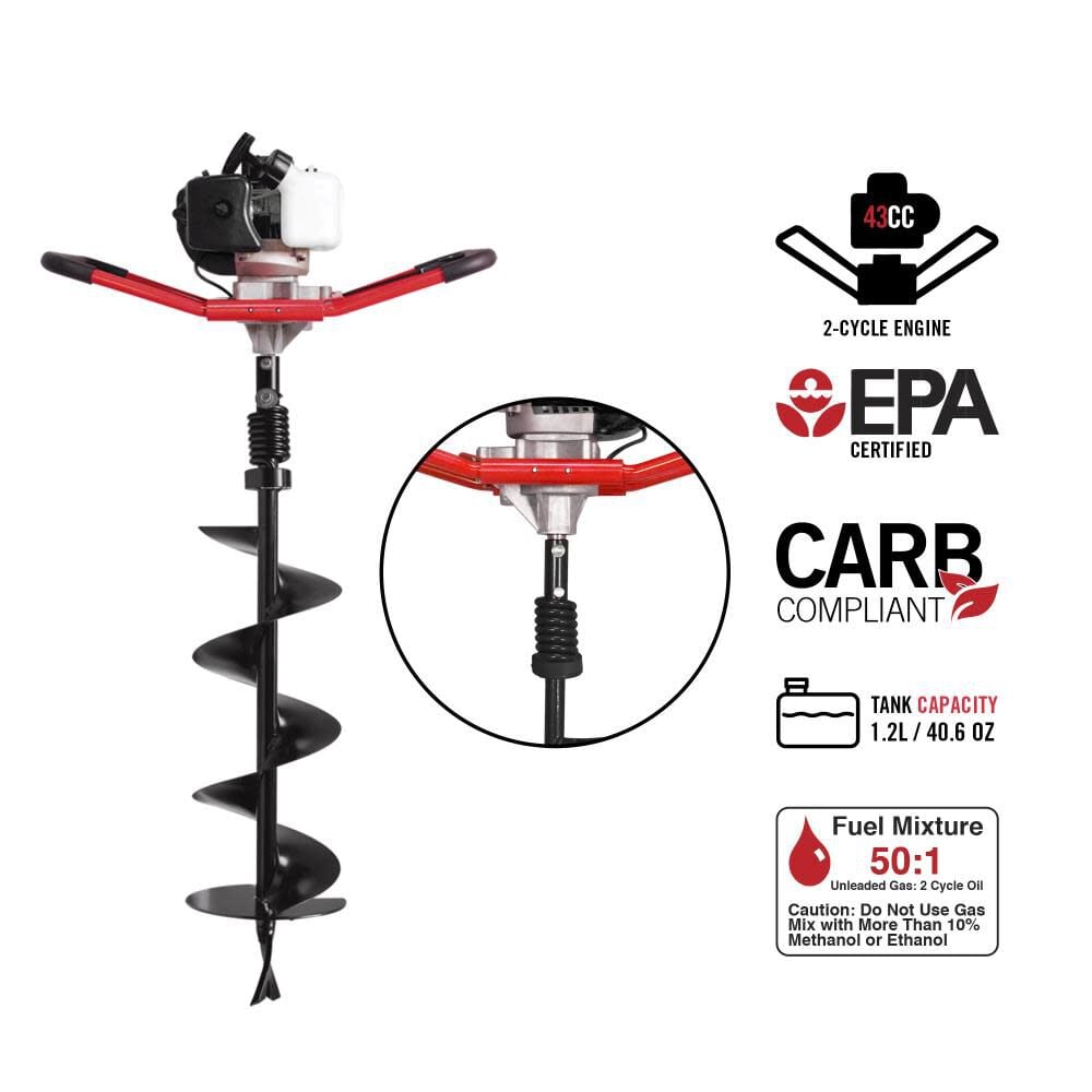 43cc Earth Auger Powerhead with 8 Inch Bit SEA438