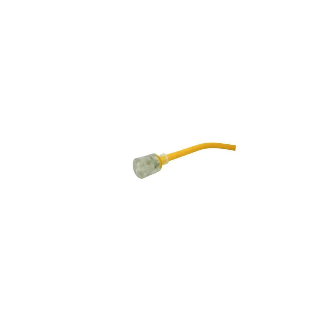 25 ft 12/3 SEOOW Heavy-Duty Outdoor Extension Cord Yellow 1767SW0002