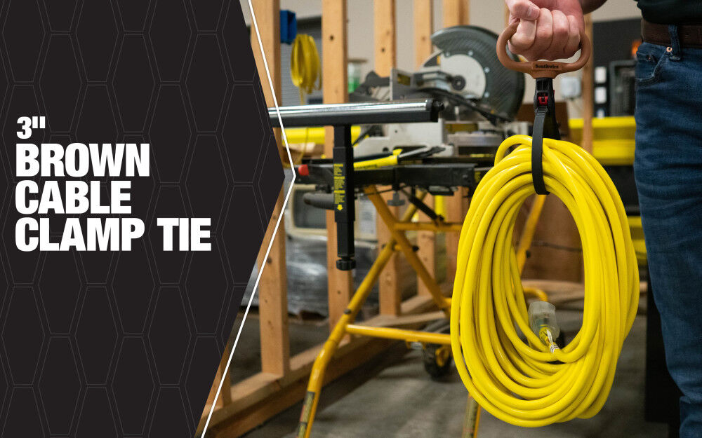 Clamp Tie Brown 3in CLPT03