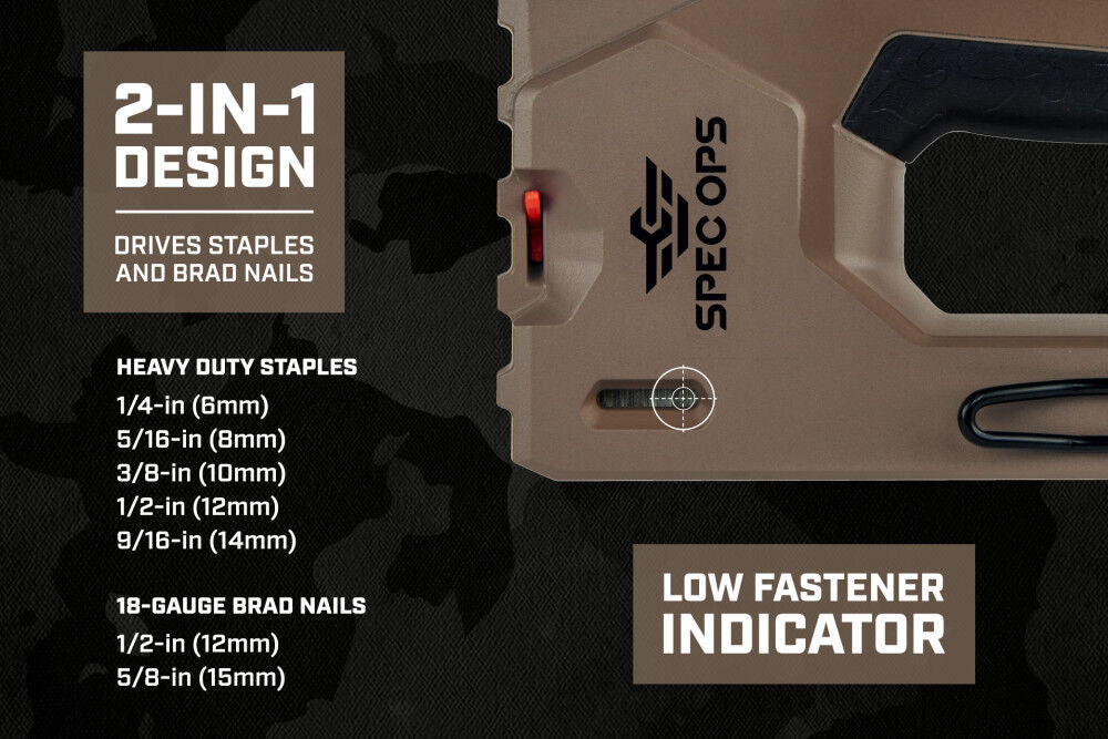 2-in-1 Heavy-Duty Staple Gun / Brad Nailer (SPEC-M50) SPEC-M50
