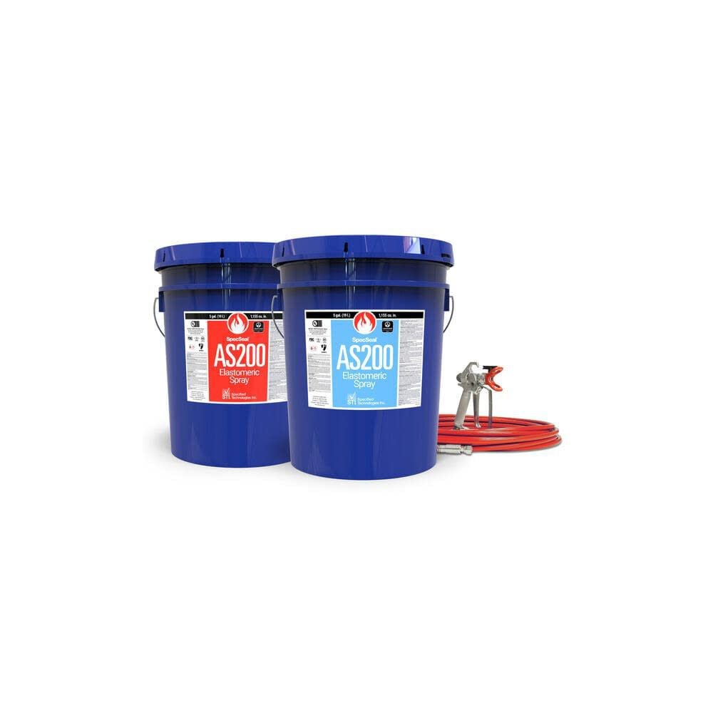 SpecSeal - AS Elastomeric Spray - 5 Gallon Pail 1155 Cu In (19.0 L) - Red Color - AS205R AS205R