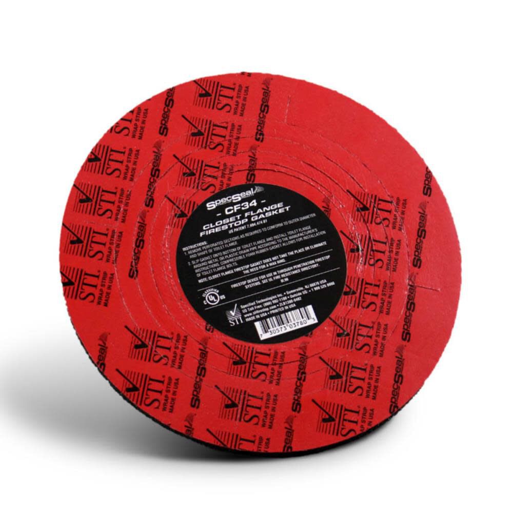SpecSeal - Closet Flange Firestop Gasket 3in or 4in - CF34 CF34