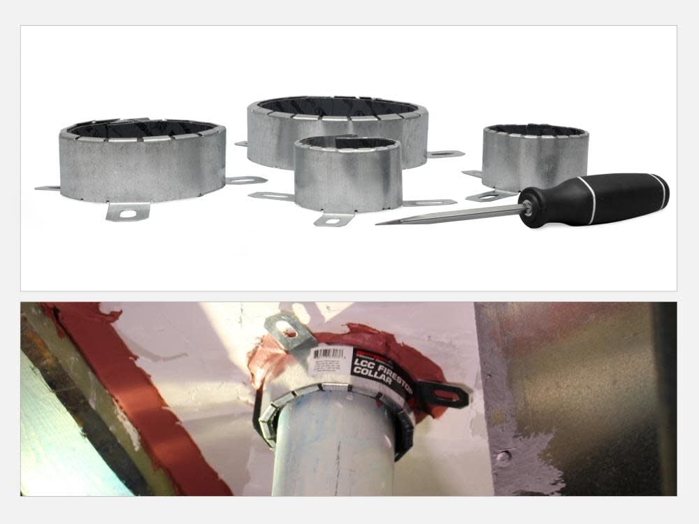 SpecSeal LCC Intumescent Firestop Collars LCC200