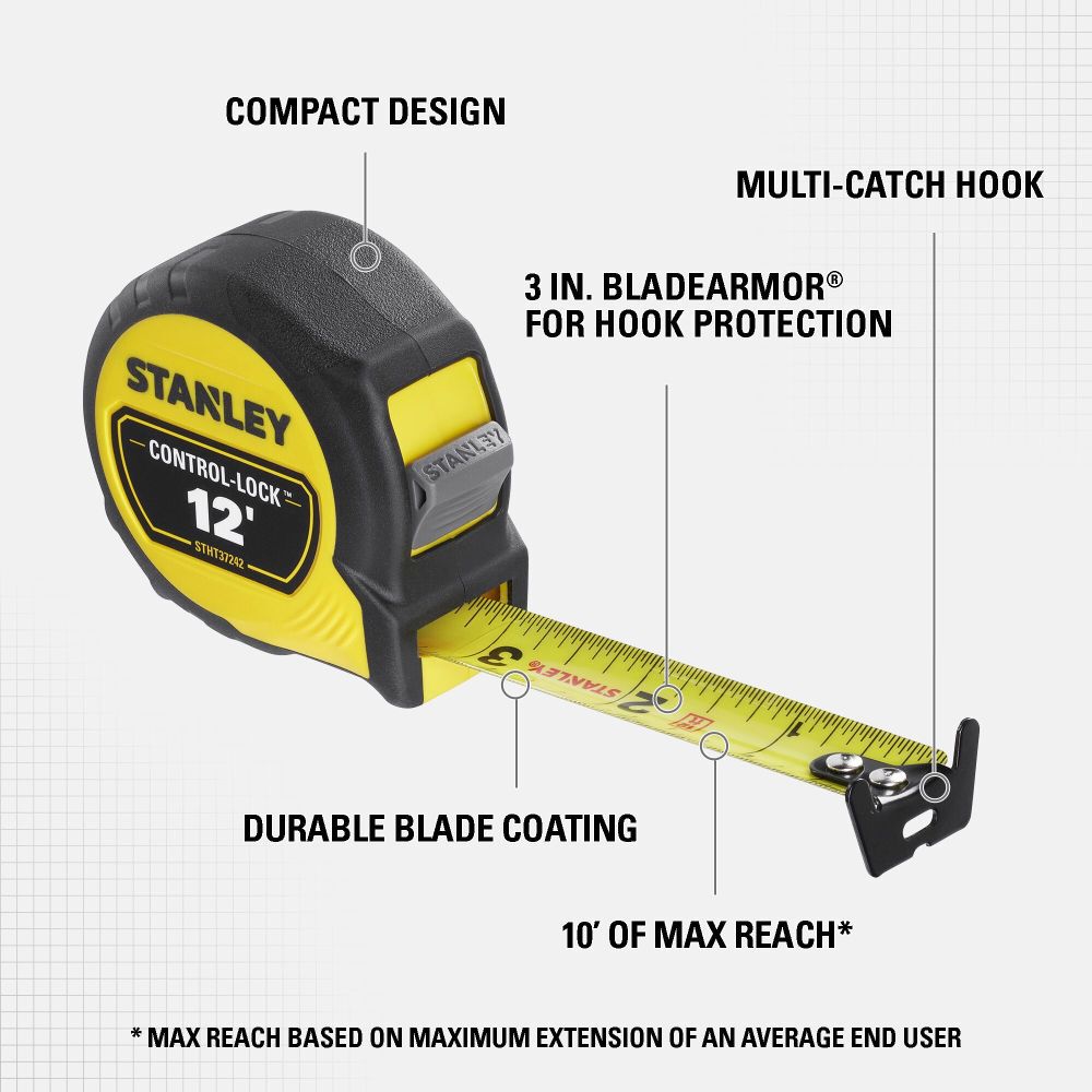 12 ft. CONTROL-LOCK Tape Measure STHT37242