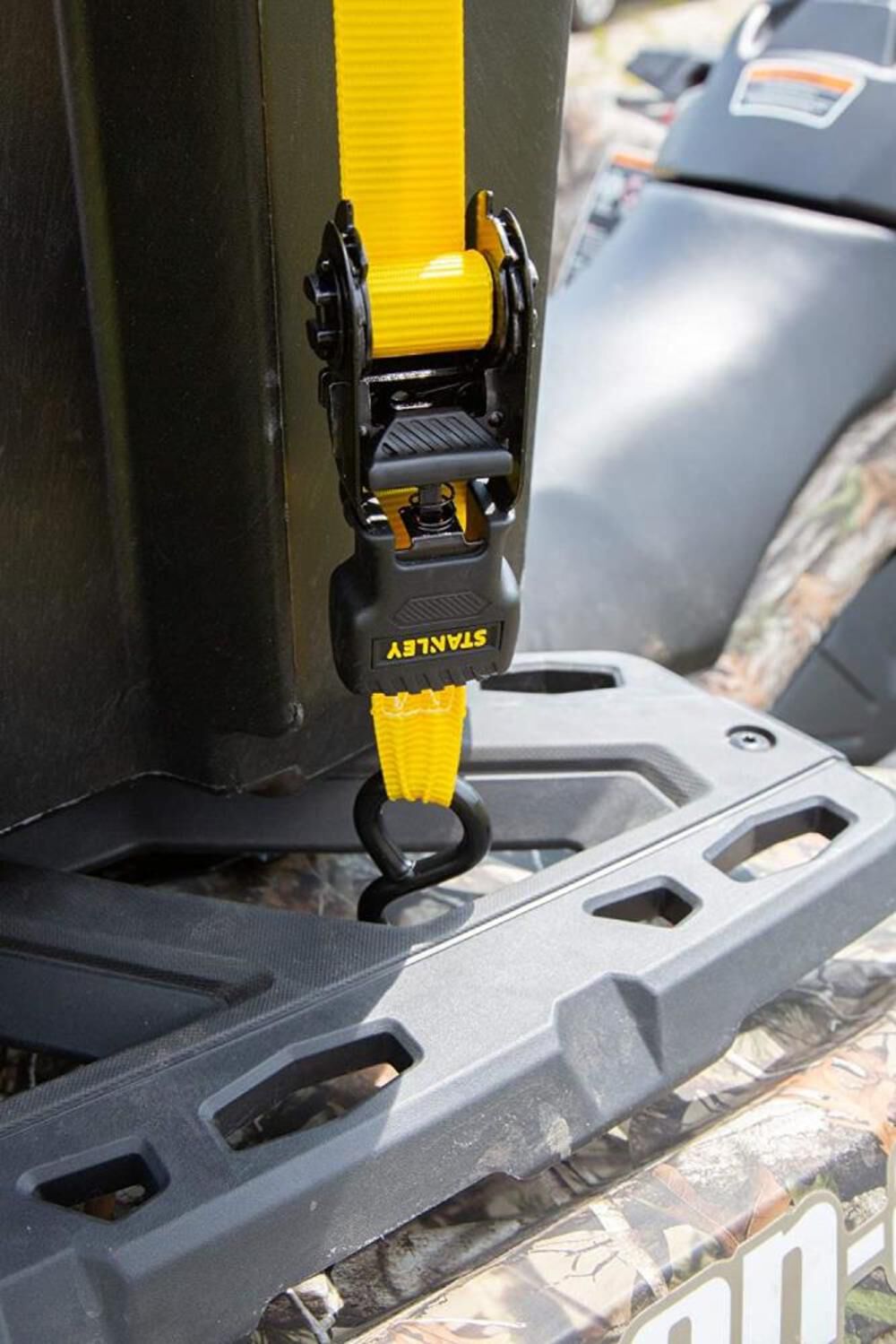 S1000 Ratchet Tie Down Straps 1in x 10' Light Cargo Hauling 1500 lbs Break Strength 8pk S1000