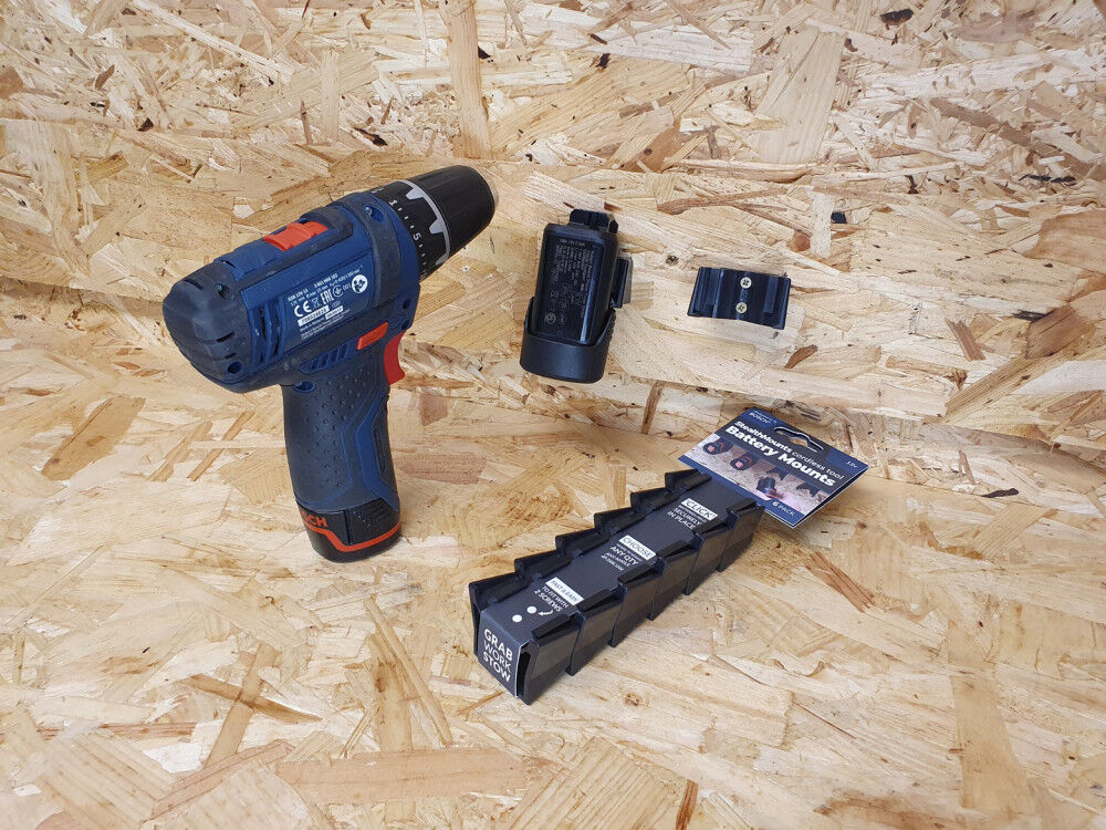 Battery Mounts for Bosch 10.9/12v 6pk Black BM-BO108-BLK-6