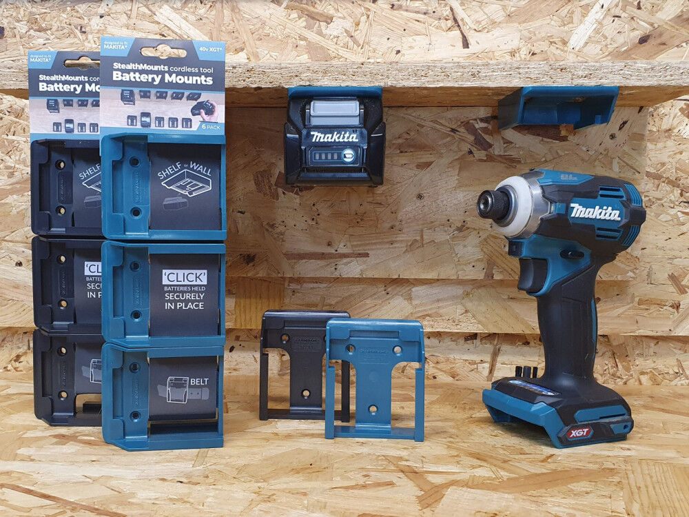 Battery Mounts for Makita 40v XGT 6pk Blue BM-MK40-BLU-6