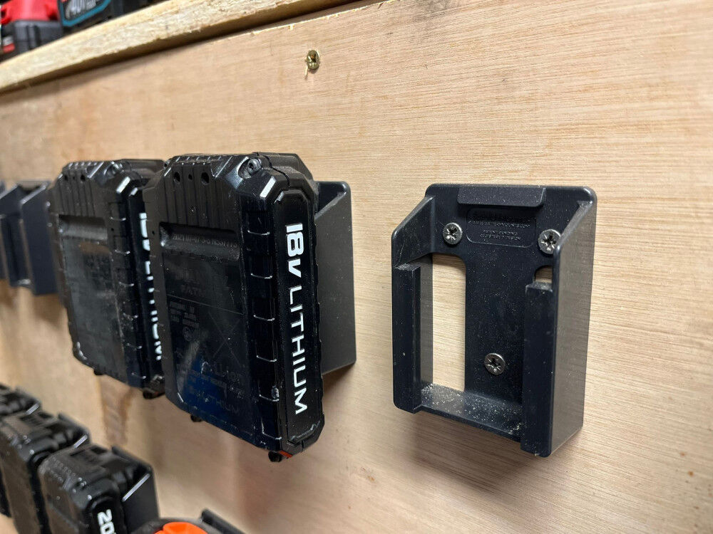 Battery Mounts for Stanley 18v/& Decker 18&20v/Porter Cable 20v 6pk Black BM-SBP-BLK-6