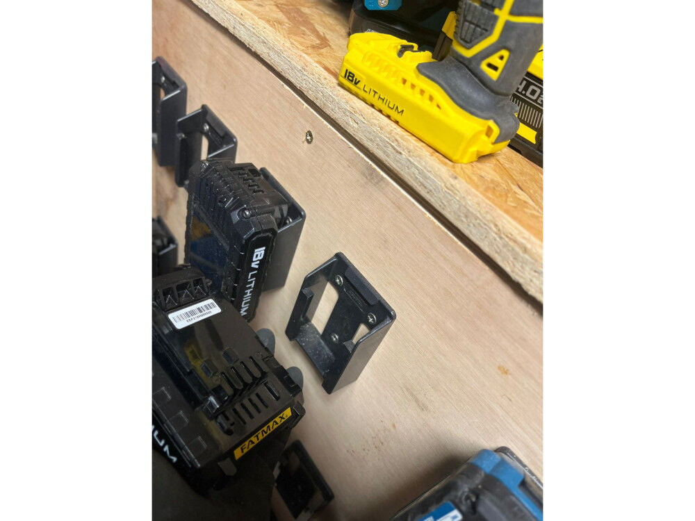 Battery Mounts for Stanley 18v/& Decker 18&20v/Porter Cable 20v 6pk Black BM-SBP-BLK-6