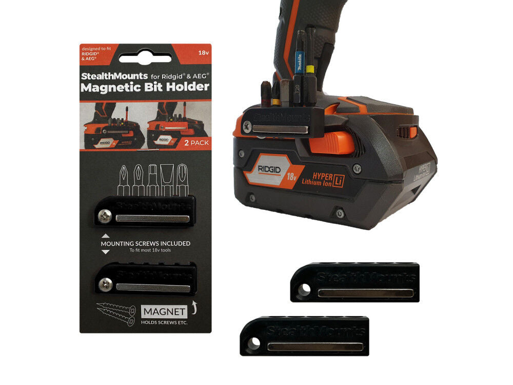 Bit Holder for AEG/Ridgid 2pk Black BH-AR-BLK-2