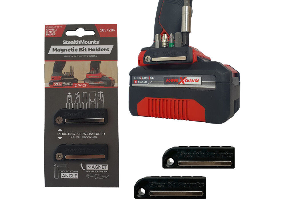 Bit Holder for Einhell/Ozito/Bauer 2pk Black BH-EOB-BLK-2