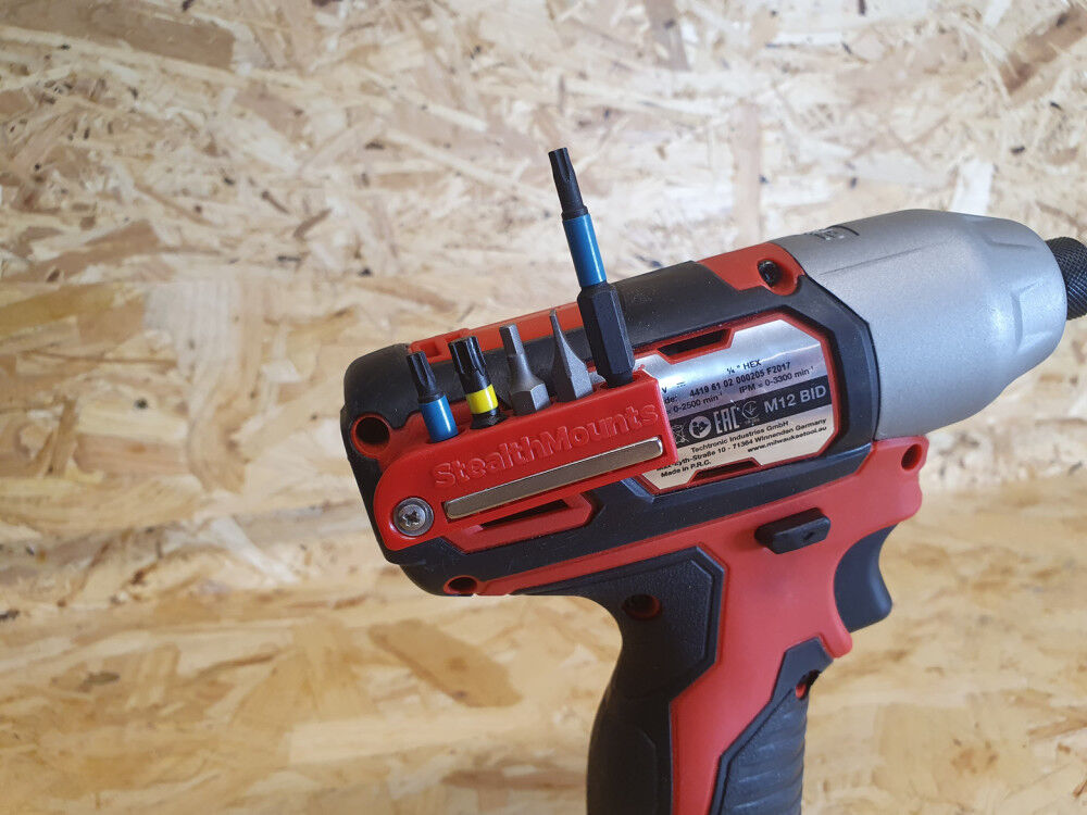 Bit Holder for Milwaukee M12 2pk Red BH-MW12-RED-2