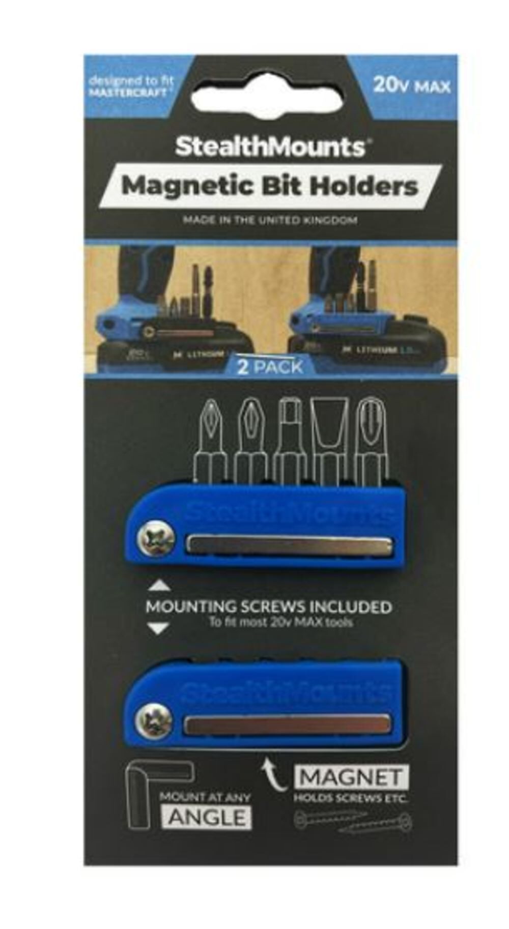 Bit Holder Mastercraft 2pk Blue BH-MC-BLU-2