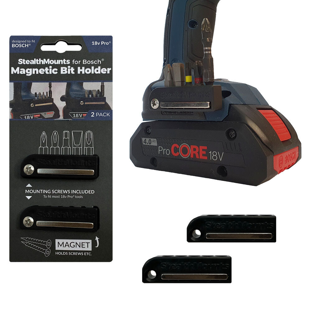 BLACK Bit Holder for Bosch 2pk BH-BO-BLK-2-LF