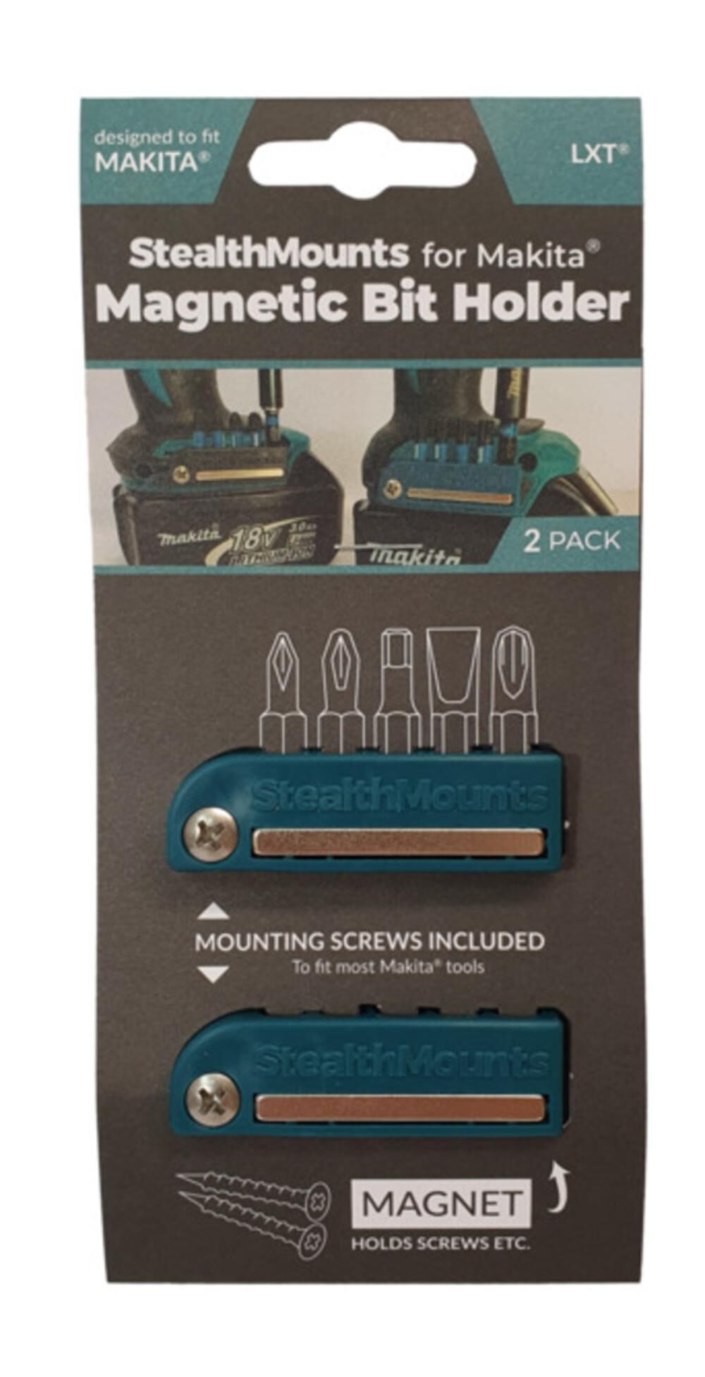 BLUE Bit Holder for Makita 2pk BH-MK-BLU-2-LF