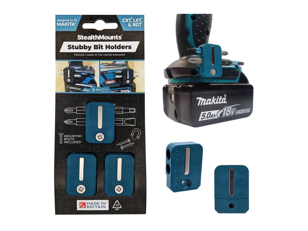 Stubby Bit Holder for Makia 3pk Blue BH-MK-S-BLU