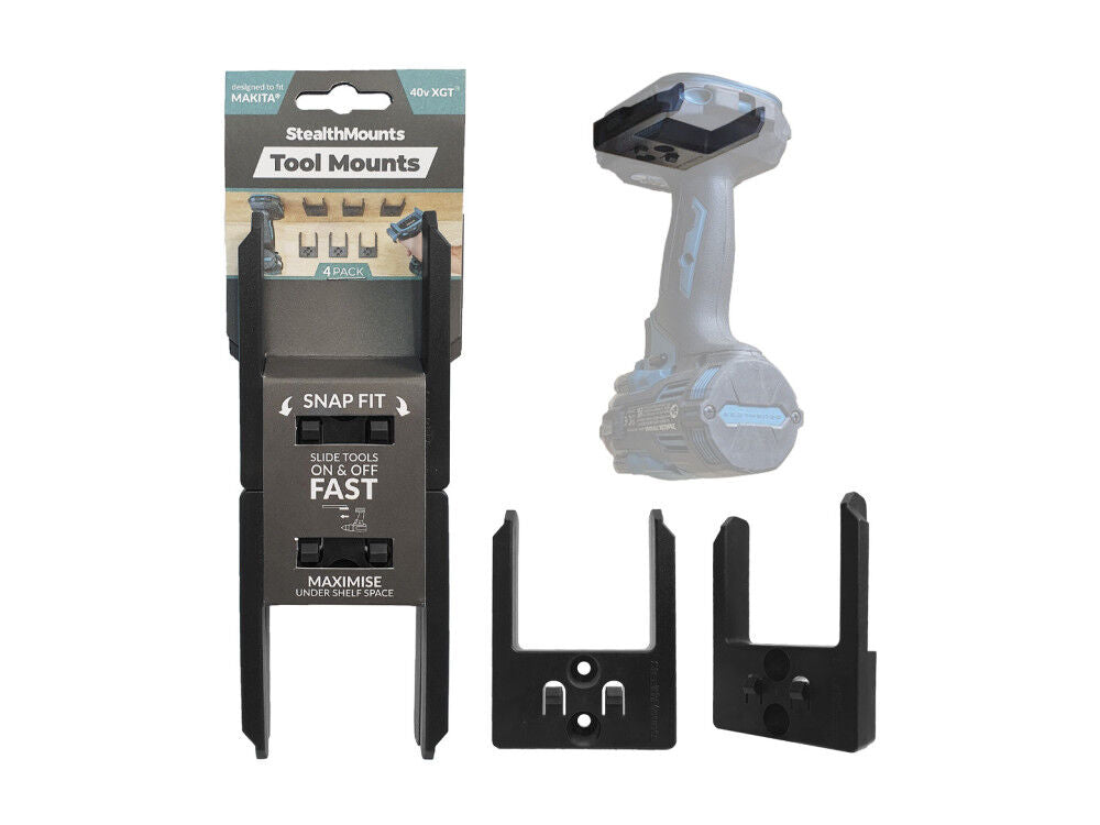 Tool Mounts for Makita 40v XGT 4pk Black TM-MK40-BLK-4