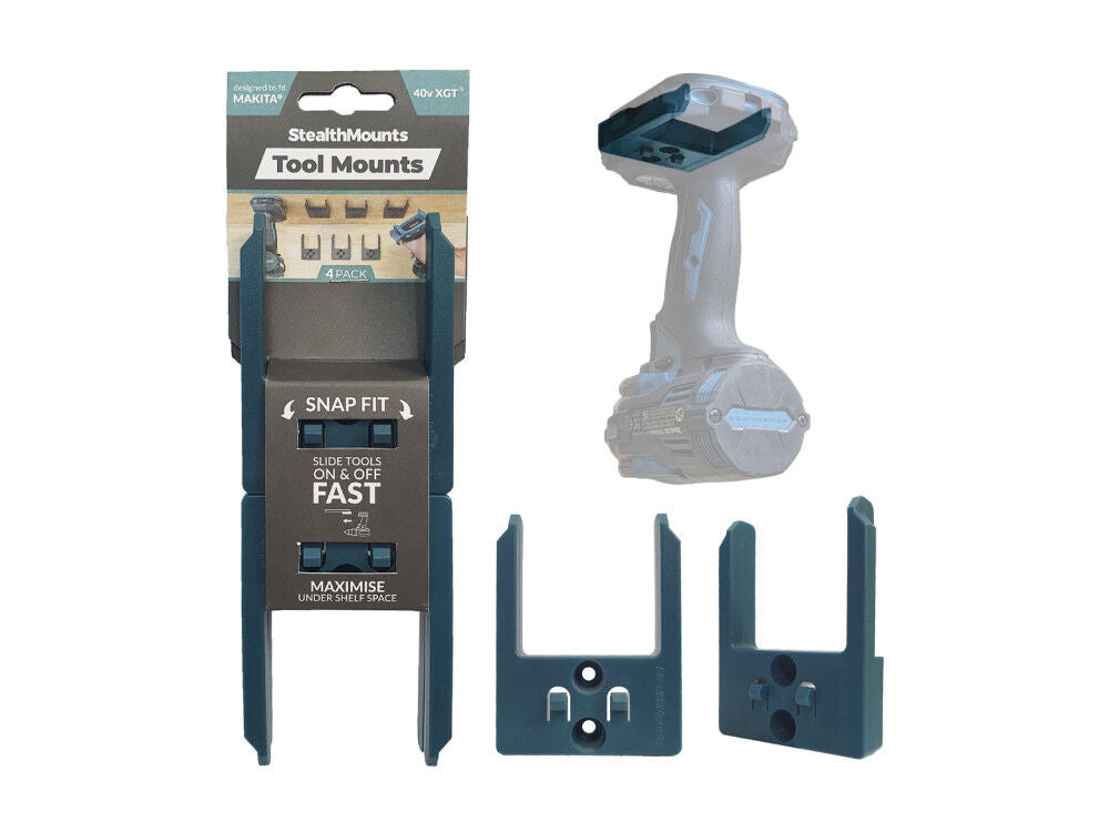 Tool Mounts for Makita 40v XGT 4pk Blue TM-MK40-BLU-4