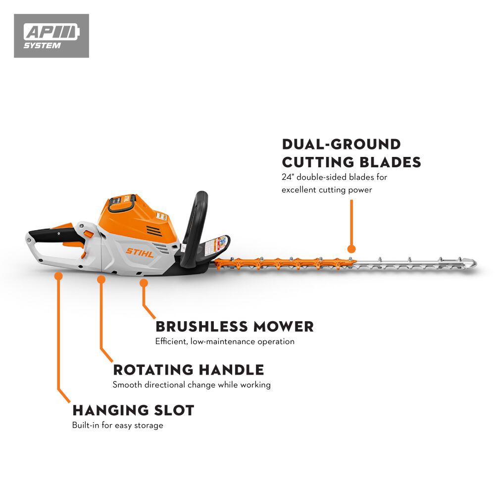 HSA 100 Commercial-Grade Battery-Powered Hedge Trimmer (Bare Tool) HA07 011 3501 US