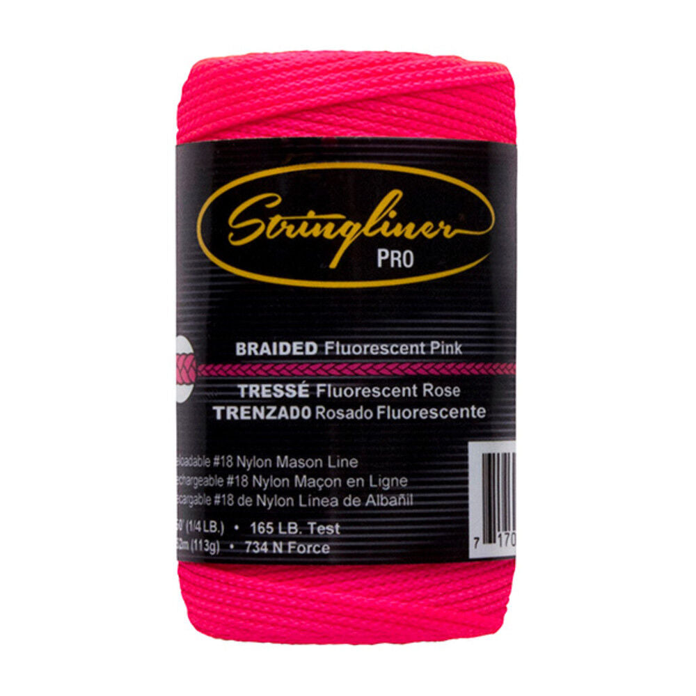250 Ft. Braided Flo Pink Mason's Line Roll 35162