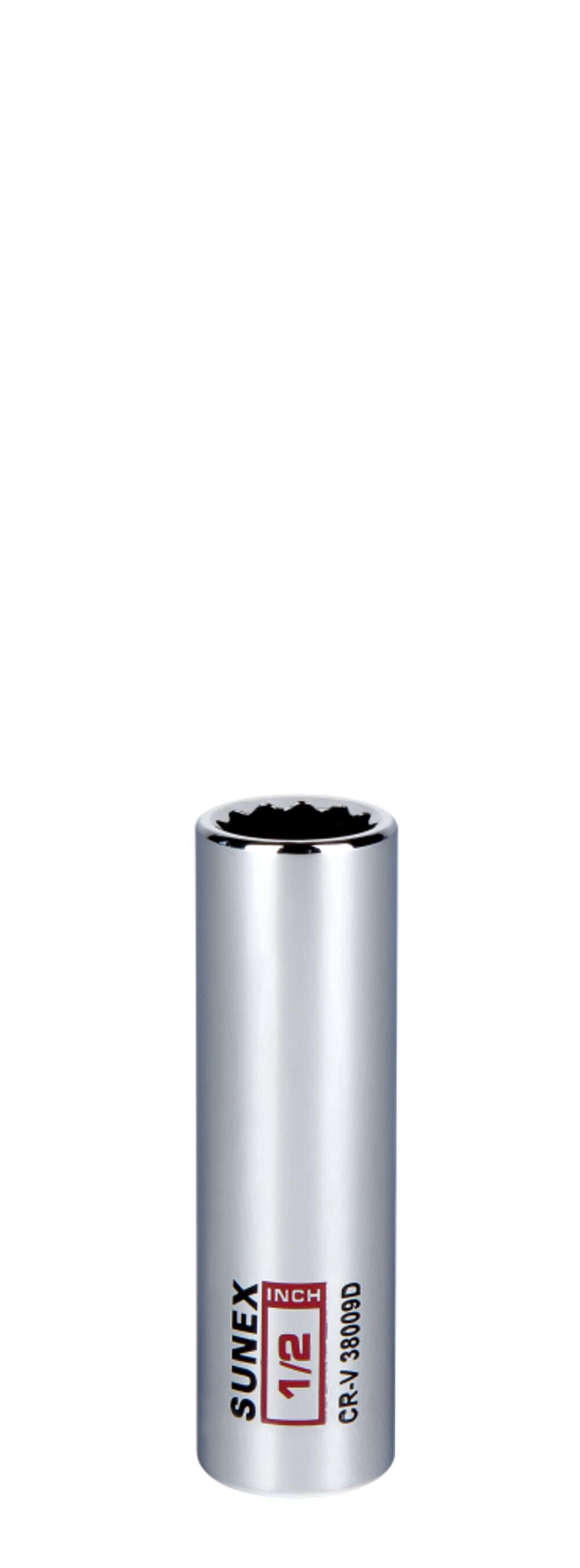 1/2 In. 3/8 In. Drive Deep Chrome Socket 12 Pt 38009D