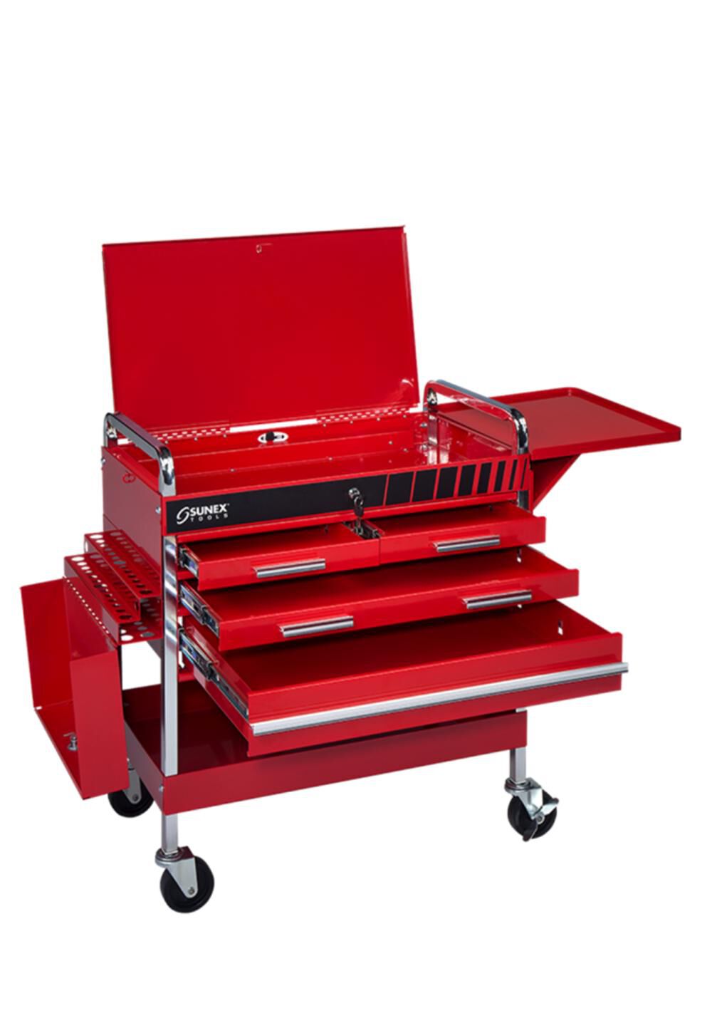 Deluxe Service Cart - Red 8013ADELUXE