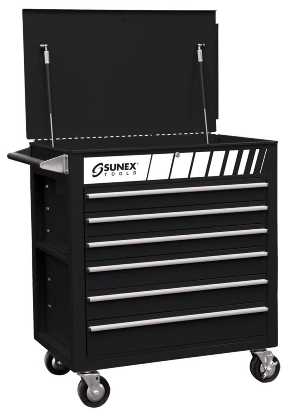 Full Drawer Professional Duty Service Cart - Black 8057BK