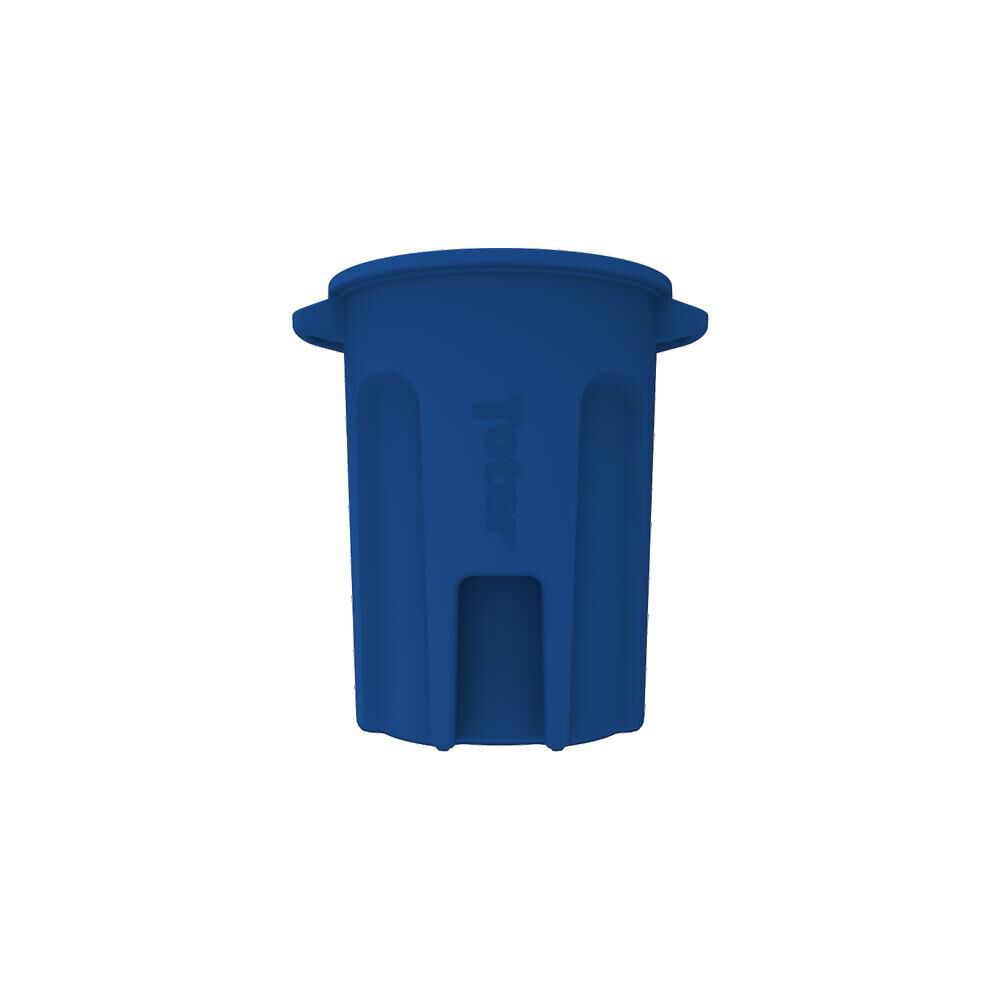 32 Gallon Round Trash Can with Lift Handle Blue RND32-B0705