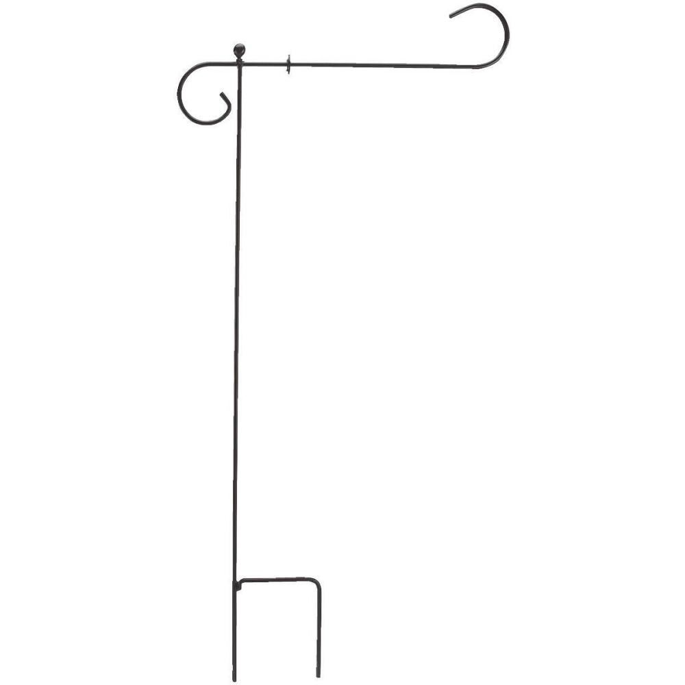40 In. Length Black Painted Steel Garden Flag Holder 60718