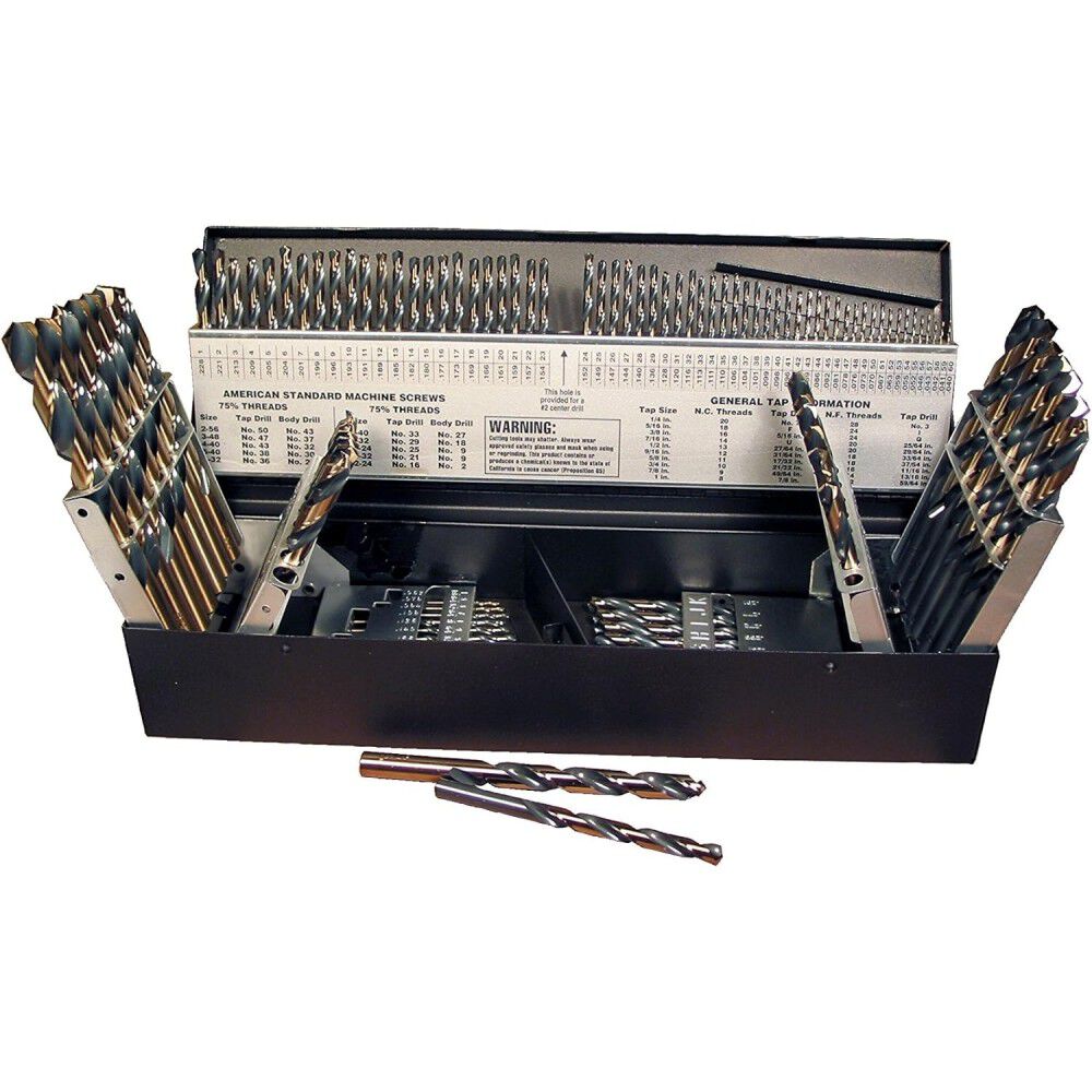 Ultra Bor Super Premium 135 Degree Split Point Jobber Length Drill Bit Set 115pc 93840