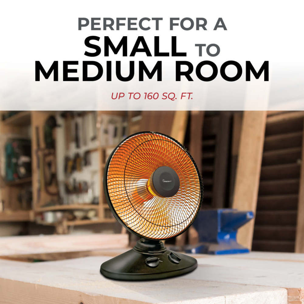 16 In. 700/1000W 3412 Btu 160 Sq-Ft. Radiant Dish Heater 1VAHCF18