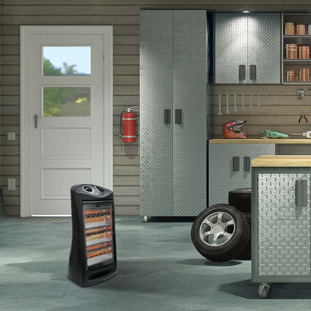 23 In. 750/1500W 5120 Btu 160 Sq-Ft. Radiant Tower Heater 1VAHQ23