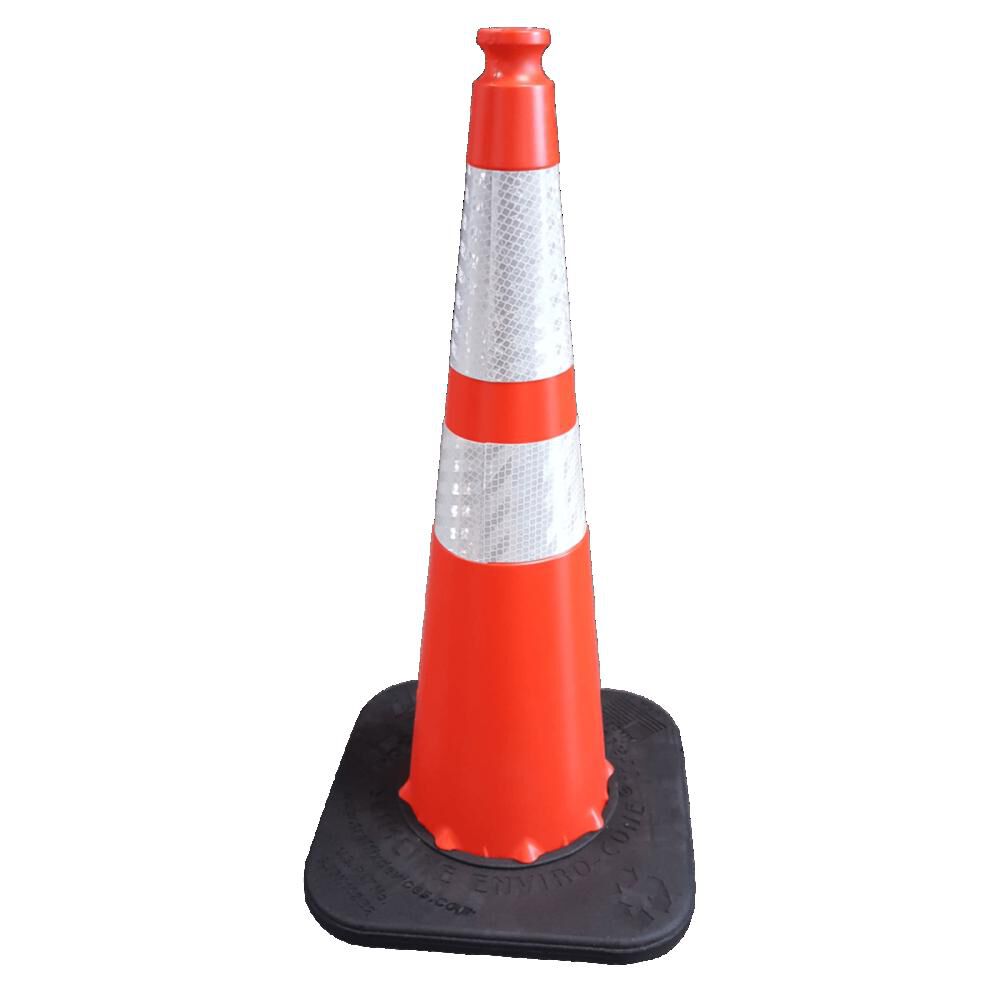 Orange 28in Slim Line Enviro-Cone with 10 Lbs Rubber Base 16028-HISL-10