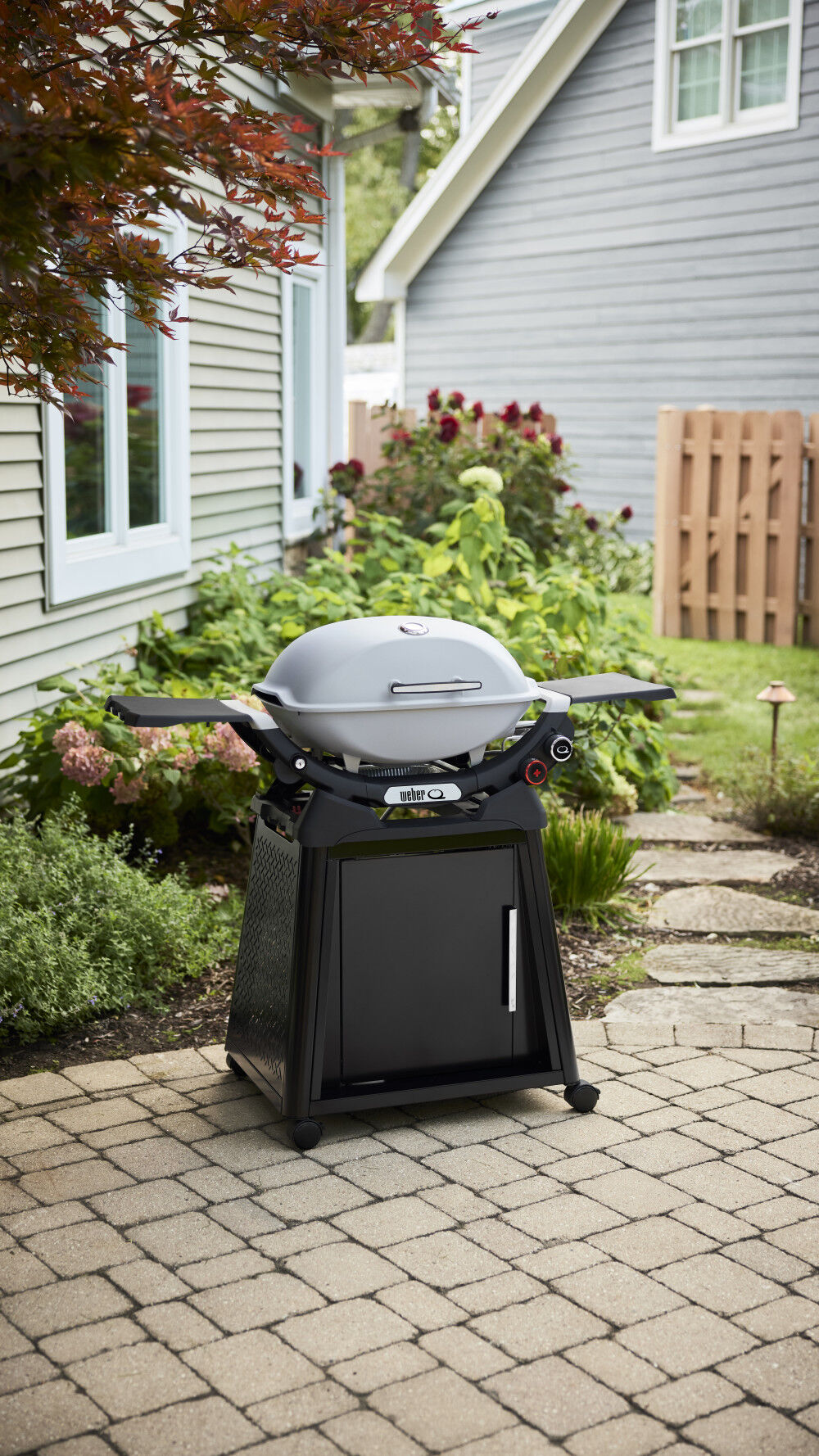 Q2800N+ Gas Grill (Liquid Propane) with Stand Bundle, Smoke Grey 1500392