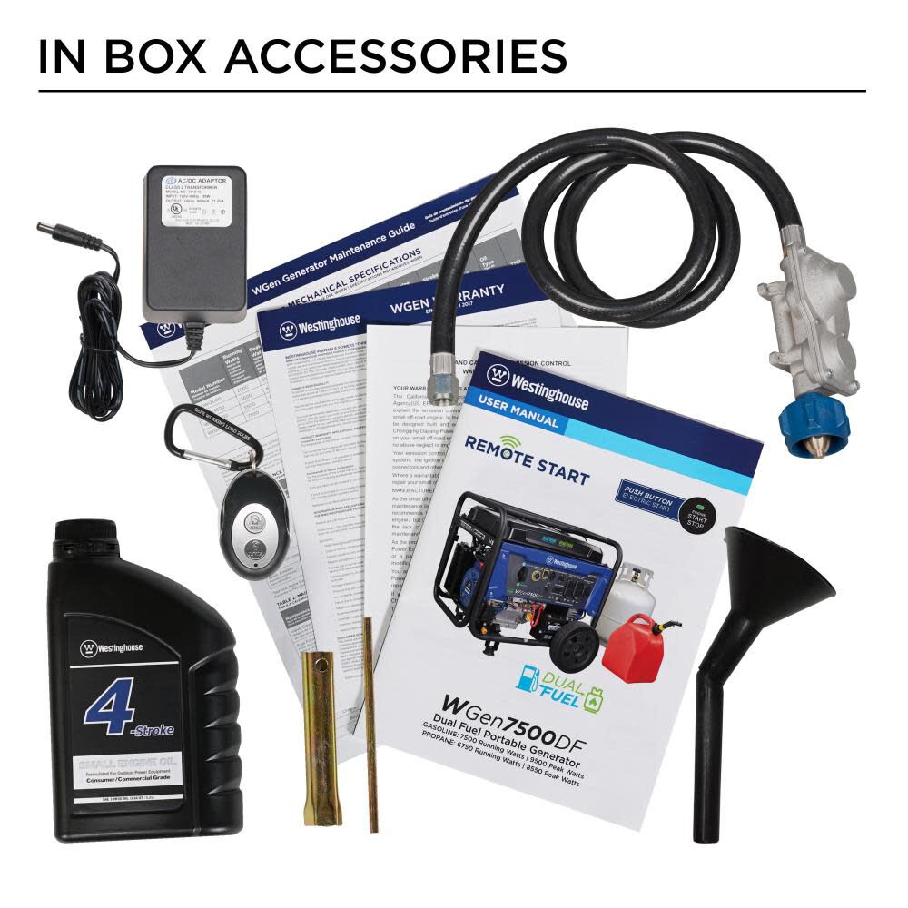 7500-Dual Fuel Portable Generator WGEN7500DF