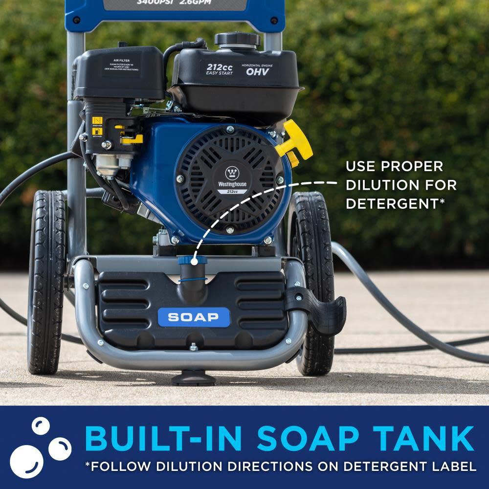 Pressure Washer Gas Cold Water 3400 PSI 2.6 GPM WPX3400