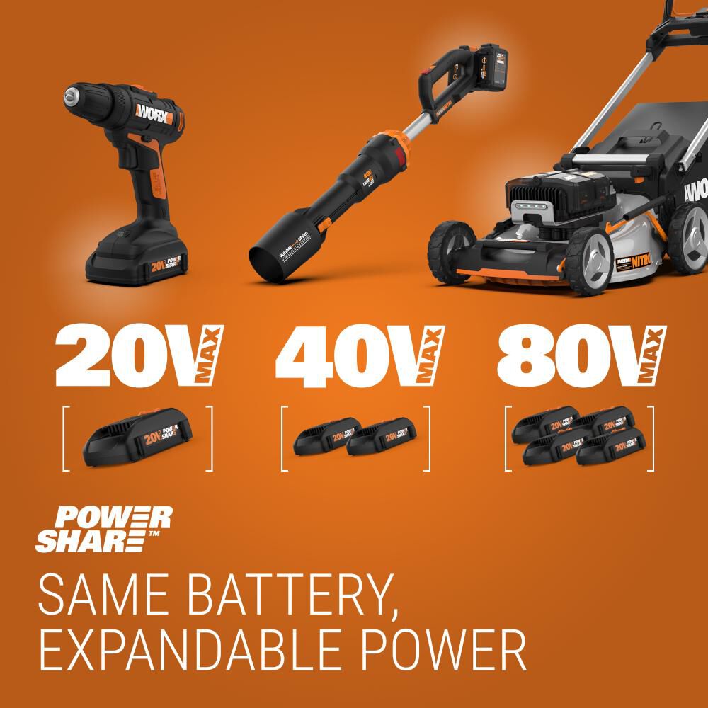 20V Power Share Max Cordless Handheld Dry Shop Vacuum with Battery WX030L