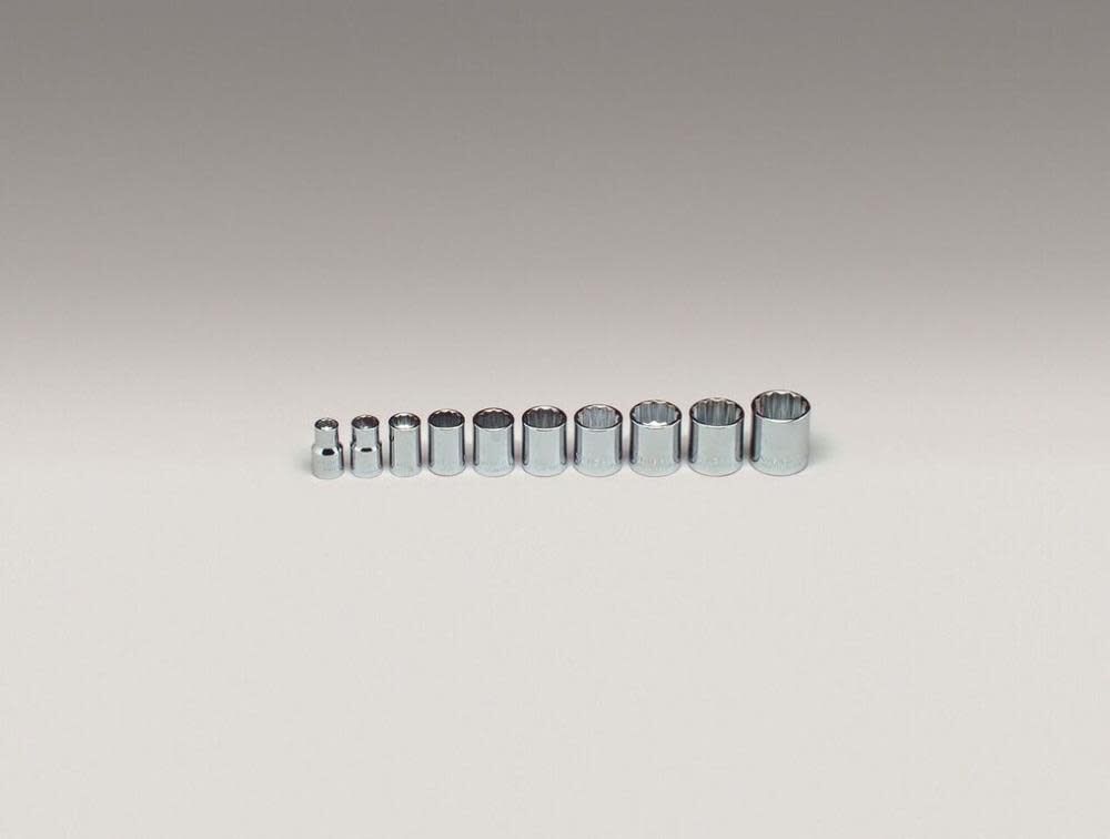 3/8 In. Drive 10 pc. 12 pt Socket Set 378