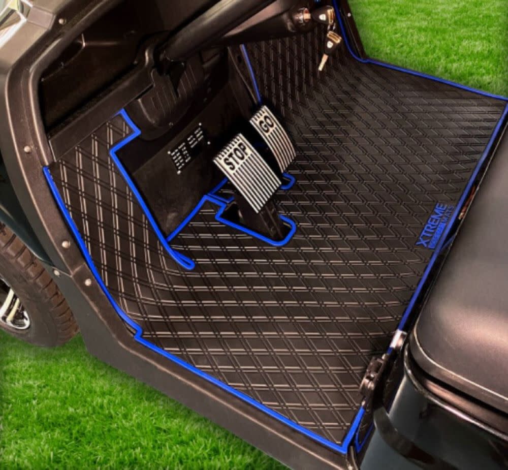 Golf Cart Floor Mat ICON & Blue GCM24