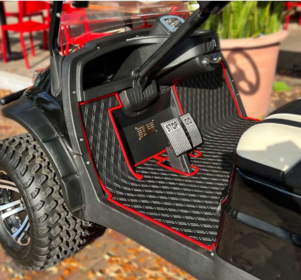 Golf Cart Floor Mat ICON & Red GCM16