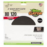 GATOR 2-CT 8-IN 80 GRIT SAND DISC 2-Piece Zirconia Alumina Multi-grade Pack Disc Sandpaper GAT-3026